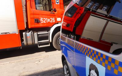 Ul. Powstańców 7 – pożar sadzy w kominie