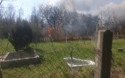 Pożar altany przy ul. Promenady